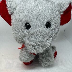 Gray and Red Plush Elephant Toy